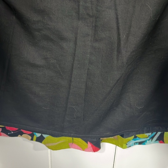 Talbots Womens Skirt 12 Blue Green Tropical Print Side Zip Lined Pleats Summer - Picture 4 of 10